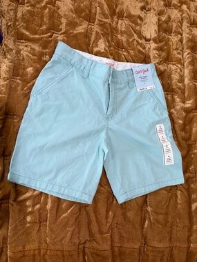 Cat & Jack Light Aqua Kids Flat-Front Shorts
